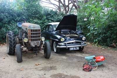 Notre Simca Aronde A90 Elysée a démarré Notre Simca Aronde A90 Elysée a démarré